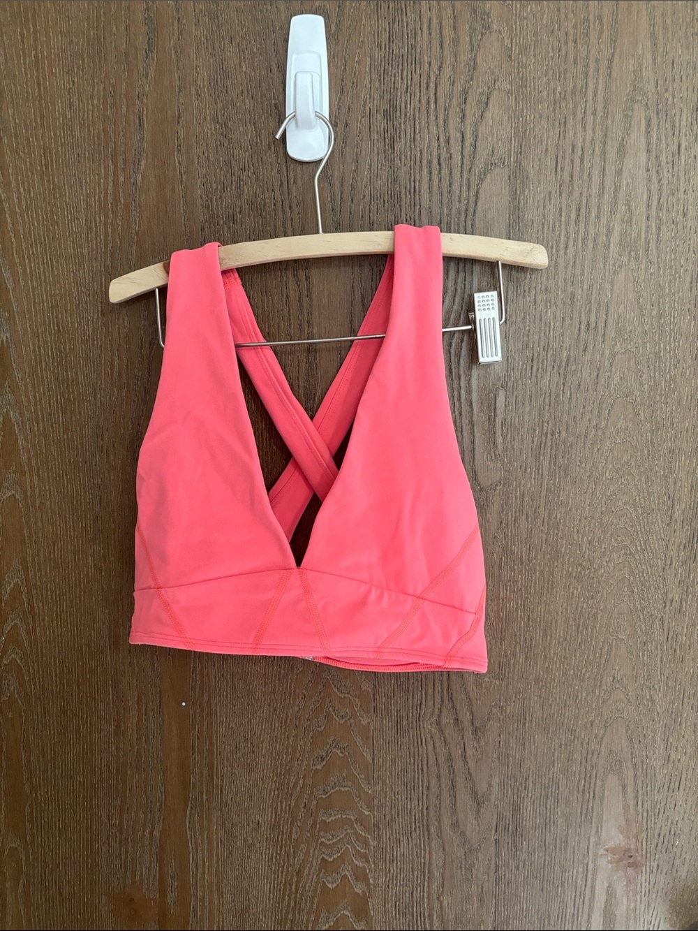 FP Movement by Free People Coral Pink Crisscross Sports Bra
